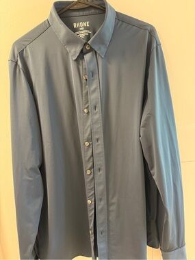 RHONE Slim Fit Shirt in Dark Blue